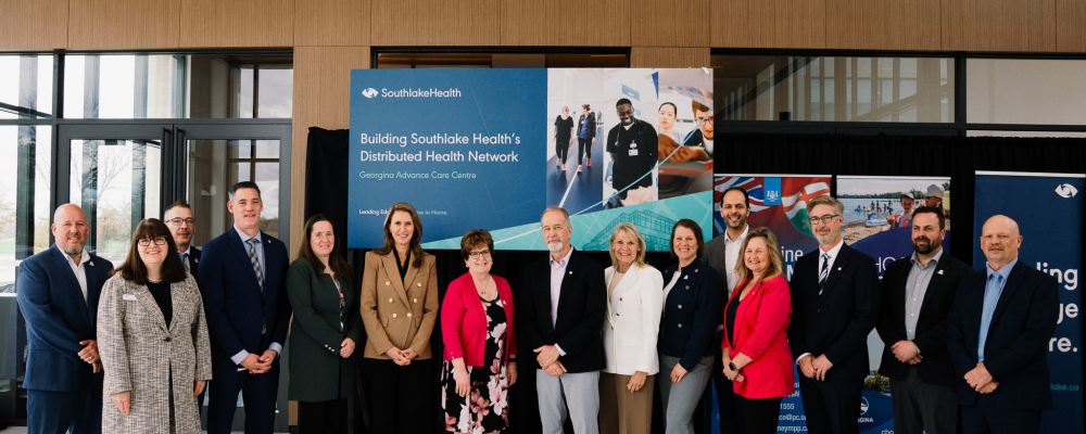 group photo from Southlake Health announcement 